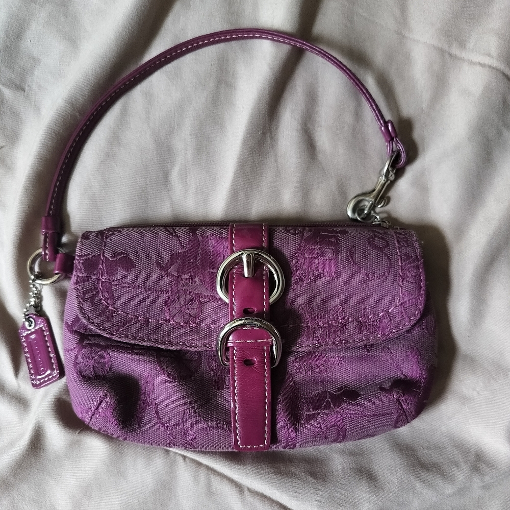 Coach purple mini bag